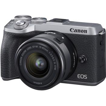 Canon EOS M6 Mark II Mirrorless Camera with 15-45mm Lens (Silver)